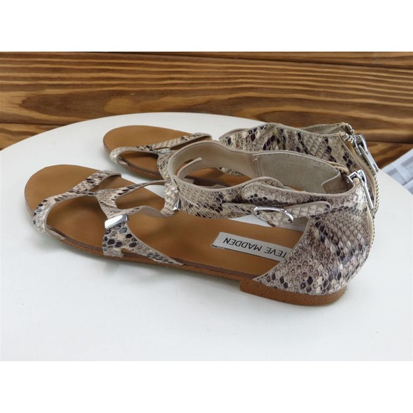 Steve Madden Size‎ 6.5 Sandal Gladiator Beige Synthetic Women M Comly - Picture 8 of 10